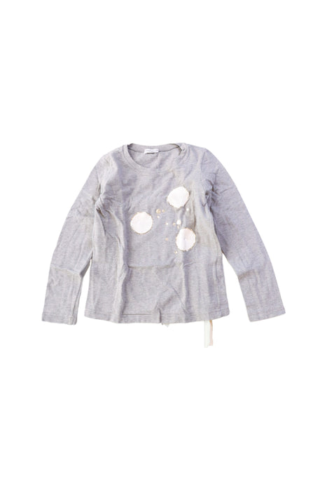 A Grey Long Sleeve T Shirts from Simonetta in size 6T for girl. (Front View)