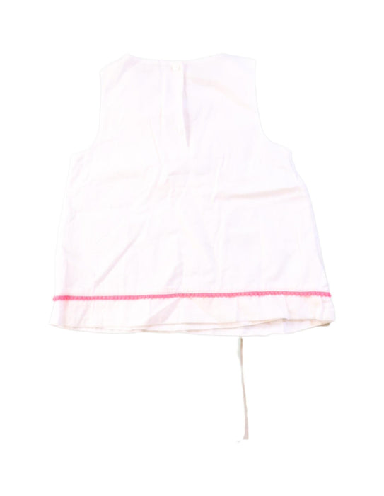 A White Sleeveless Tops from Janie & Jack in size 4T for girl. (Back View)
