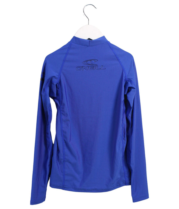 A Blue Rash Guards from O'Neill in size 14Y for girl. (Back View)