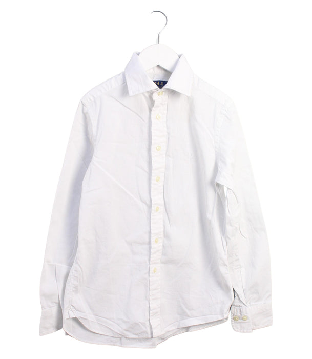 A White Shirts from Polo Ralph Lauren in size 10Y for boy. (Front View)