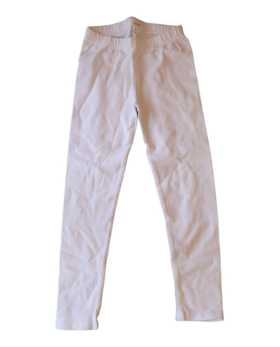 A White Leggings from Seed in size 4T for girl. (Front View)