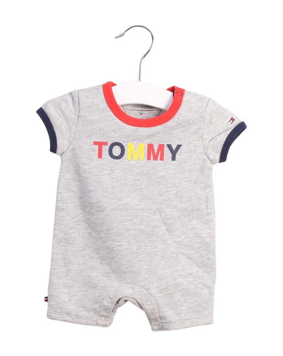 A Grey Short Sleeve Rompers from Tommy Hilfiger in size 0-3M for boy. (Front View)