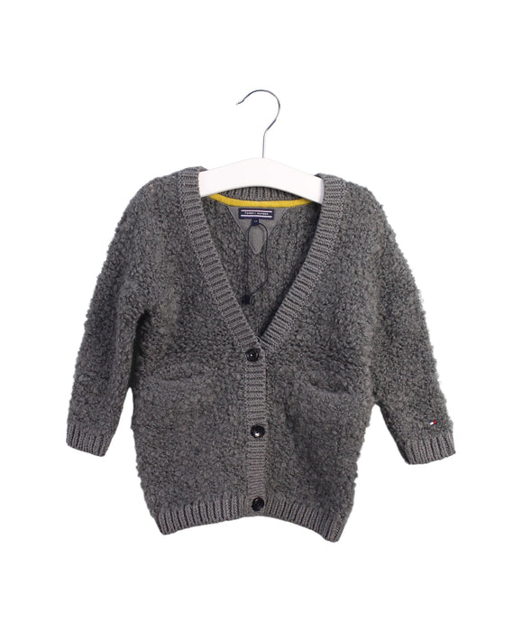 A Grey Cardigans from Tommy Hilfiger in size 6-12M for boy. (Front View)