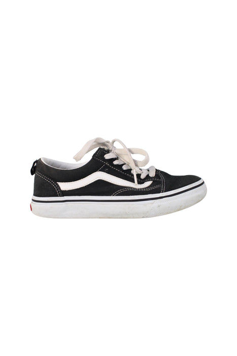 A Black Sneakers from Vans in size 11Y for boy. (Back View)