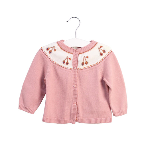 A Pink Cardigans from Bonpoint in size 12-18M for girl. (Front View)