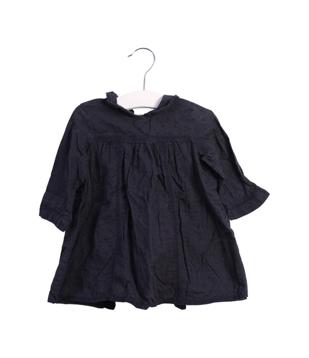 A Navy Long Sleeve Dresses from Bonpoint in size 6-12M for girl. (Front View)