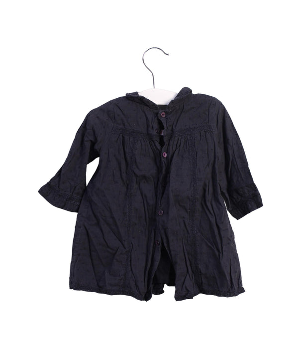 A Navy Long Sleeve Dresses from Bonpoint in size 6-12M for girl. (Back View)