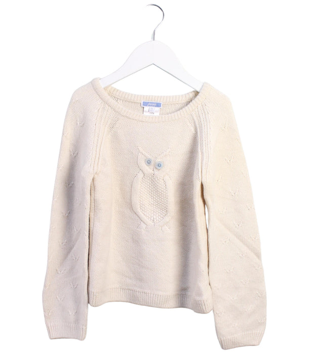 A White Knit Sweaters from Jacadi in size 6T for girl. (Front View)