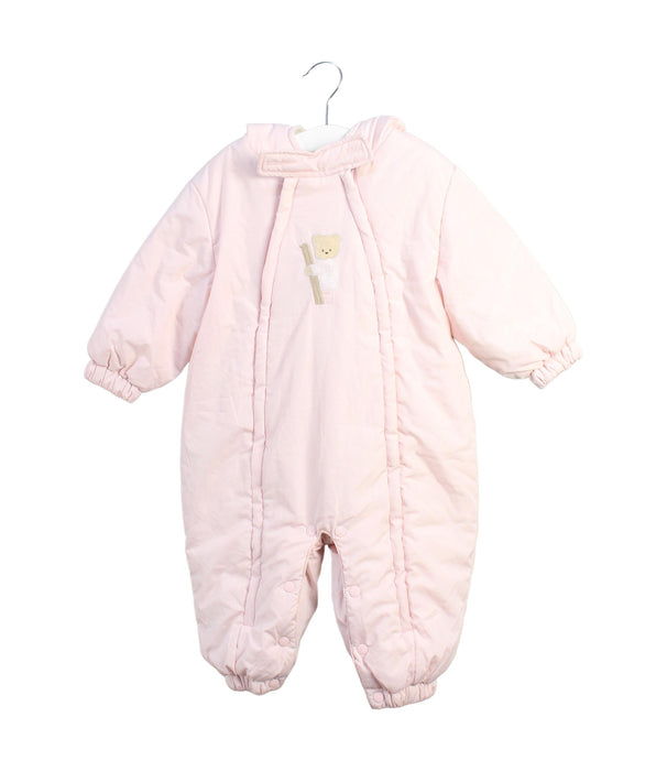 A Pink Snowsuits from Nicholas & Bears in size 12-18M for girl. (Front View)