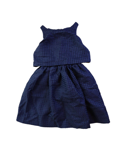 A Navy Sleeveless Dresses from Polo Ralph Lauren in size 12Y for girl. (Front View)