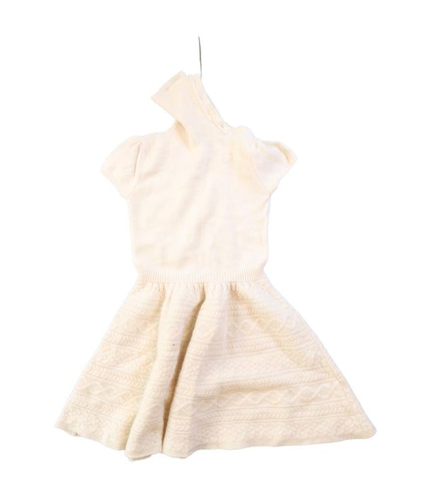 A White Sweater Dresses from Ralph Lauren in size 6T for girl. (Front View)