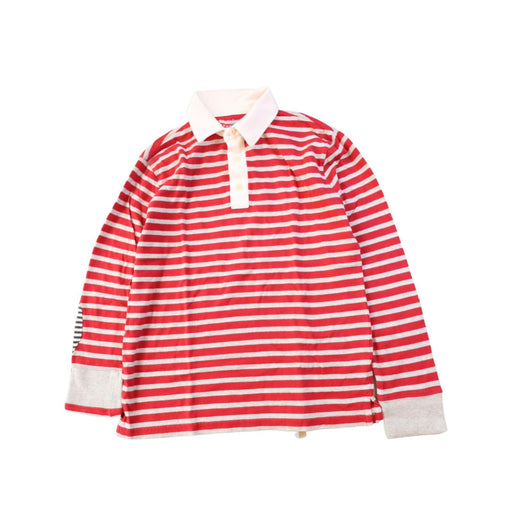 A Red Long Sleeve Polos from Crewcuts in size 12Y for boy. (Front View)