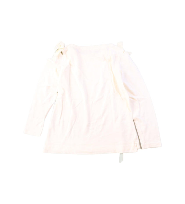 A White Long Sleeve Tops from Crewcuts in size 6T for girl. (Back View)