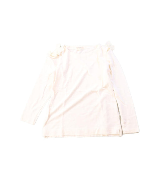 A White Long Sleeve Tops from Crewcuts in size 6T for girl. (Front View)