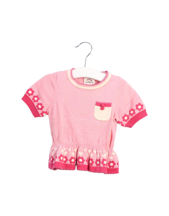 A Pink Short Sleeve Tops from As Little As in size 18-24M for girl. (Front View)