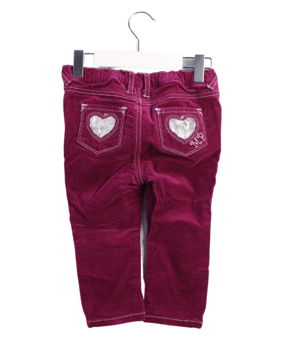 A Burgundy Casual Pants from Motion Picture in size 12-18M for girl. (Back View)