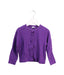 A Purple Cardigans from Petit Bateau in size 4T for girl. (Front View)