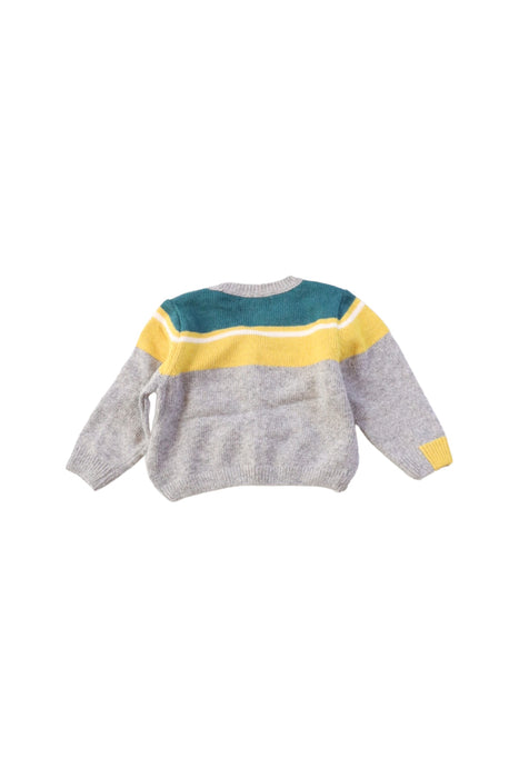 A Grey Cardigans from Arsène et les pipelettes in size 6-12M for girl. (Back View)