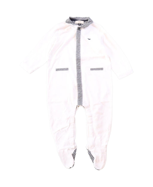 A White Onesies from Armani in size 3-6M for boy. (Front View)