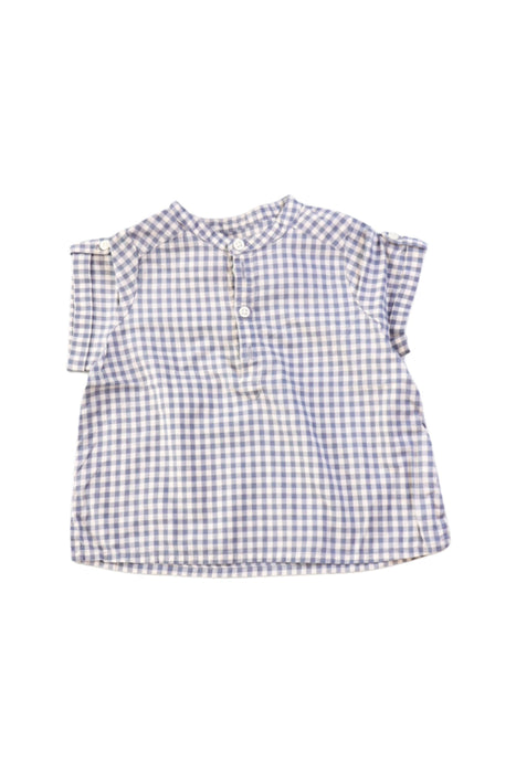 A Blue Short Sleeve Tops from Bonpoint in size 6-12M for boy. (Front View)