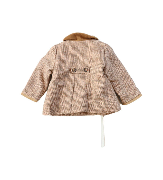 A Brown Lightweight Jackets from Marie Chantal in size 6-12M for girl. (Back View)