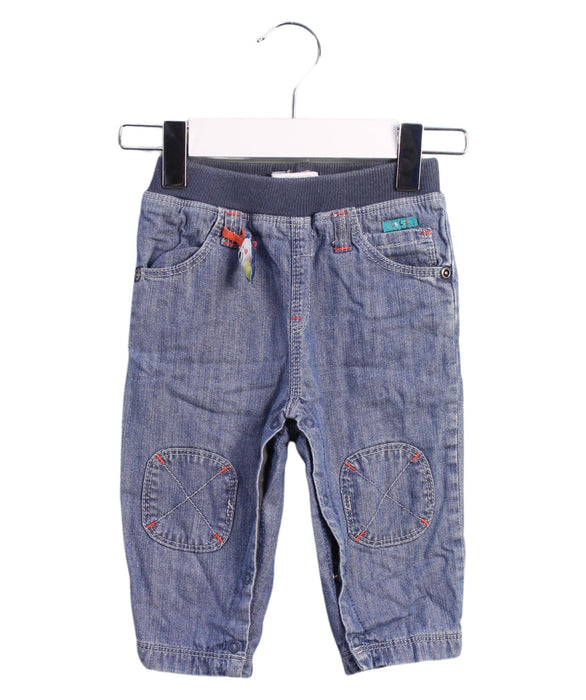 A Blue Jeans from La Compagnie des Petits in size 6-12M for boy. (Front View)