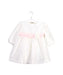 A White Long Sleeve Dresses from Chickeeduck in size 12-18M for girl. (Front View)