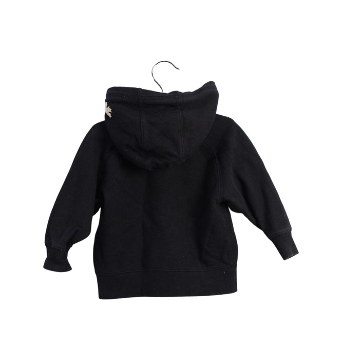 A Black Zippered Sweatshirts from Roots in size 12-18M for boy. (Back View)