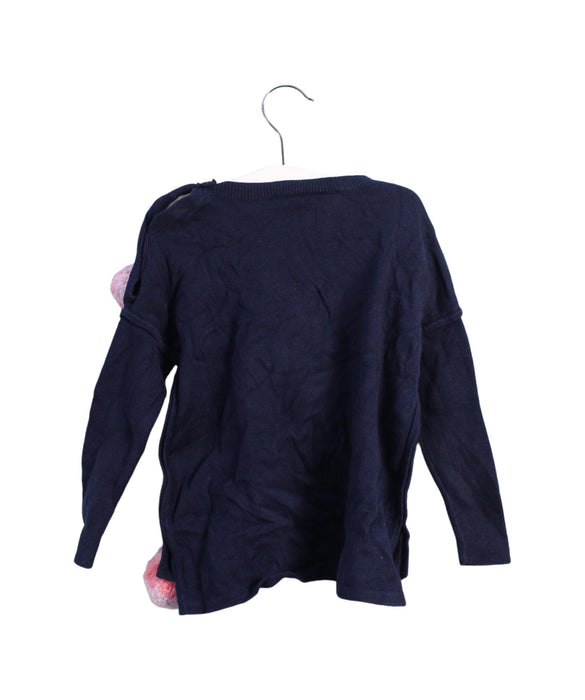 A Blue Long Sleeve Tops from Seed in size 2T for girl. (Back View)