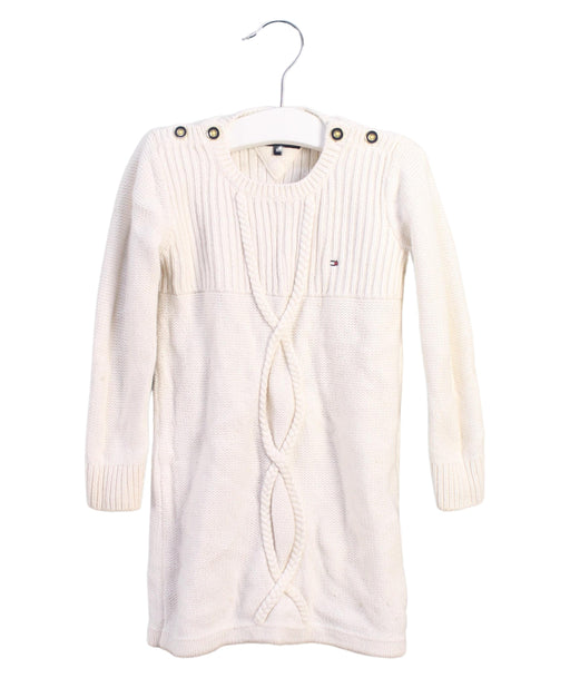 A White Sweater Dresses from Tommy Hilfiger in size 12-18M for girl. (Front View)