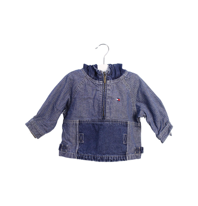 A Blue Lightweight Jackets from Tommy Hilfiger in size 6-12M for boy. (Front View)