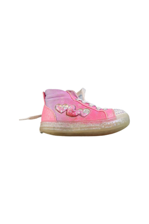 A Pink Sneakers from Skechers in size 4T for girl. (Front View)