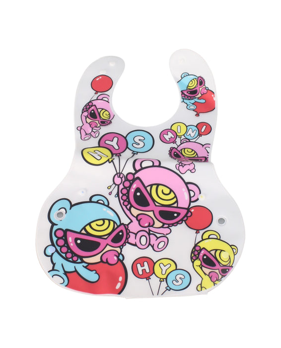 A White Bibs from Hysteric Mini in size O/S for girl. (Front View)