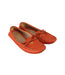 A Orange Loafers & Moccasins from Prada in size 12Y for girl. (Front View)