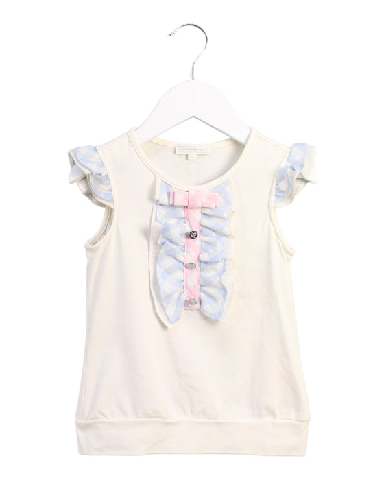 A White Short Sleeve Tops from Nicholas & Bears in size 3T for girl. (Front View)