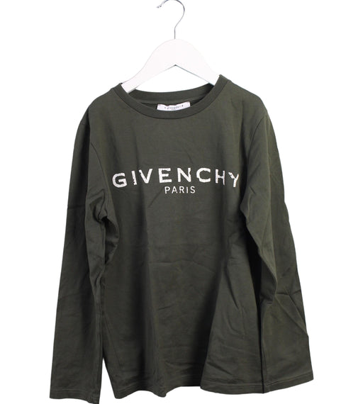 A Green Long Sleeve Tops from Givenchy in size 12Y for boy. (Front View)