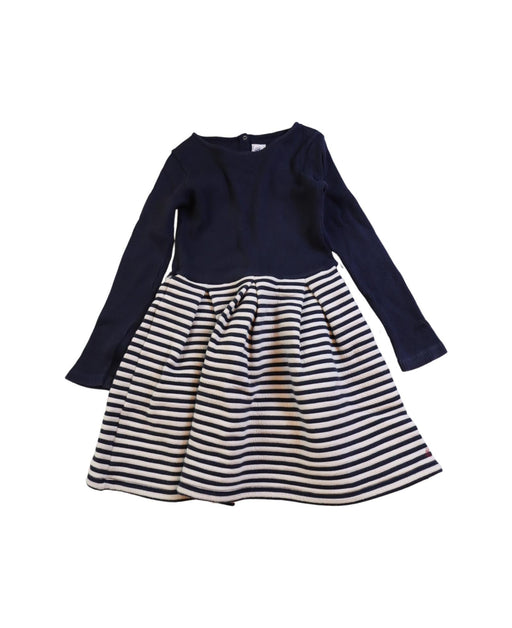 A Navy Sweater Dresses from Petit Bateau in size 10Y for girl. (Front View)