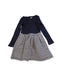 A Navy Sweater Dresses from Petit Bateau in size 10Y for girl. (Front View)