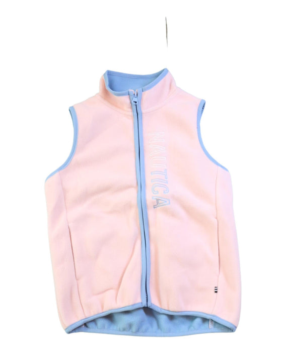 A Pink Outerwear Vests from Nautica in size 10Y for girl. (Front View)