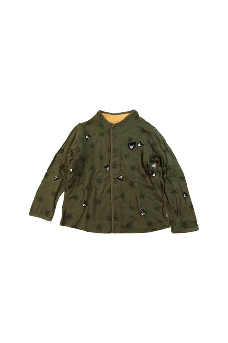 A Green Lightweight Jackets from Miki House in size 5T for boy. (Front View)