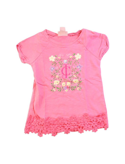 A Pink Short Sleeve Tops from Juicy Couture in size 4T for girl. (Front View)