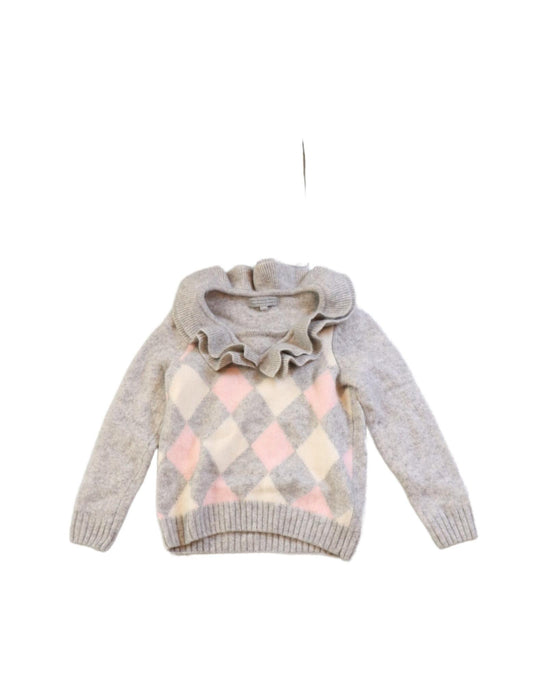 A Grey Knit Sweaters from Nicholas & Bears in size 4T for girl. (Front View)