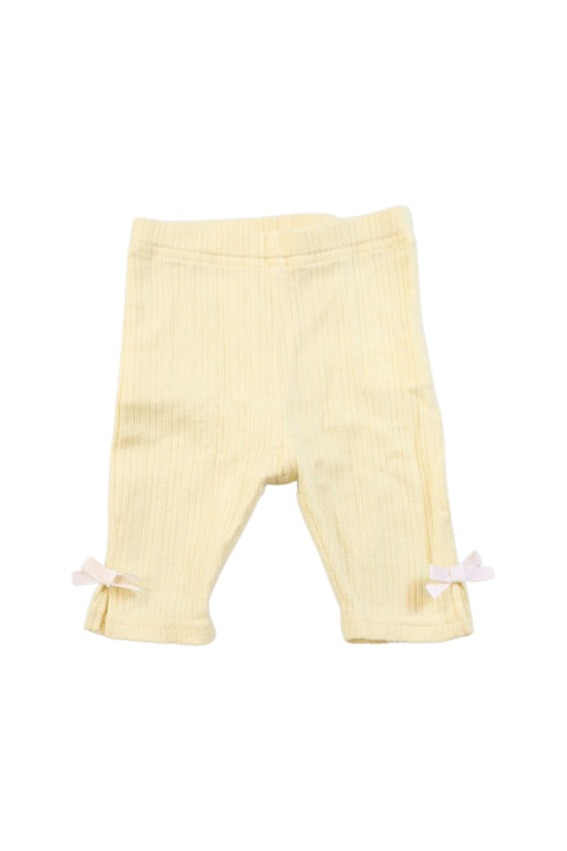 A Yellow Leggings from Petit Main in size 18-24M for girl. (Front View)