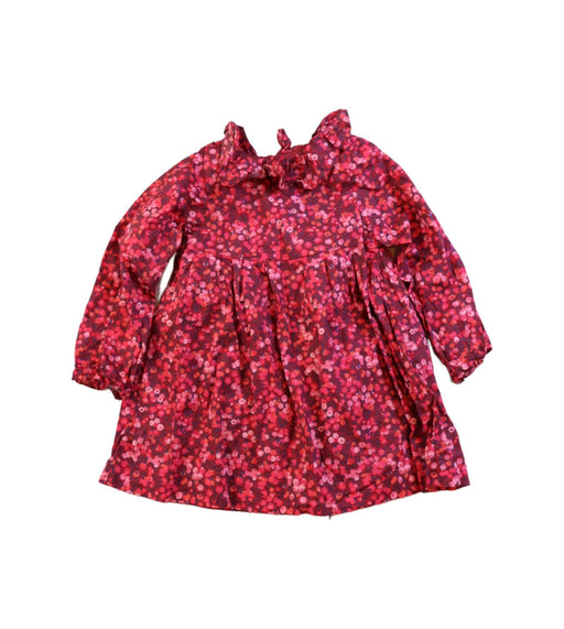 A Red Long Sleeve Dresses from Jacadi in size 18-24M for girl. (Front View)