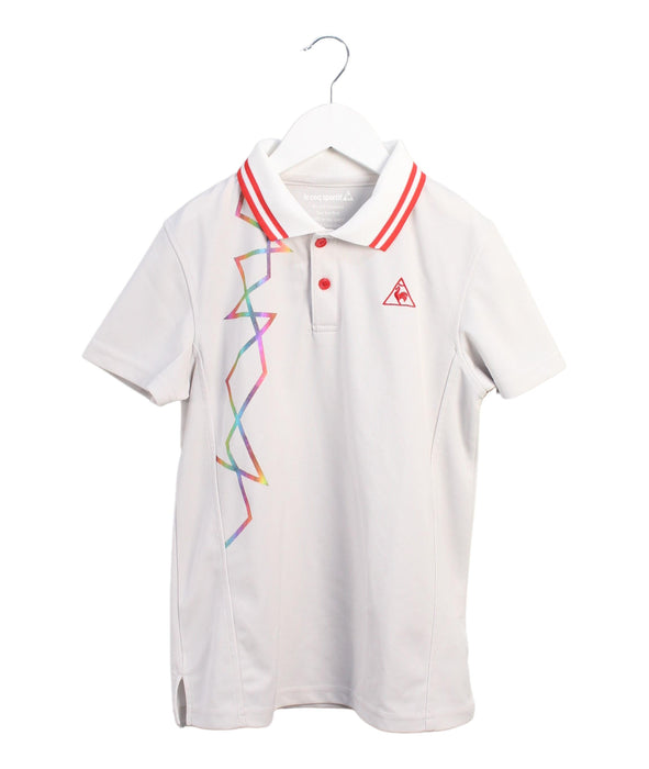 A White Short Sleeve Polos from Le Coq Sportif in size 12Y for boy. (Front View)