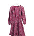A Burgundy Long Sleeve Dresses from Velveteen in size 8Y for girl. (Front View)
