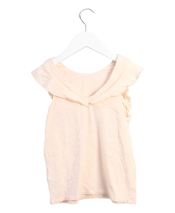 A Beige Short Sleeve Tops from Carrément Beau in size 8Y for girl. (Back View)