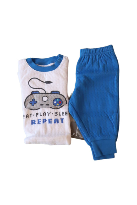 A White Pyjama Sets from Mides in size 3-6M for boy. (Front View)