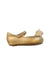 A Gold Flats from Mini Melissa in size 18-24M for girl. (Front View)