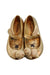 A Gold Flats from Mini Melissa in size 18-24M for girl. (Back View)